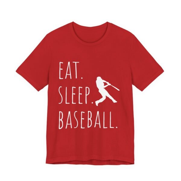 eat sleep baseball unisex tee, baseball fan shirt, sports t shirt, gift for baseball lovers, casual athletic wear