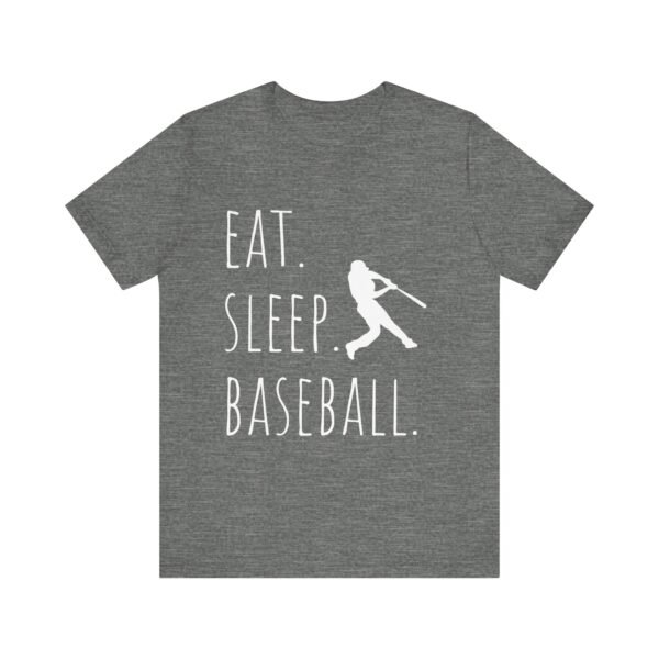 eat sleep baseball unisex tee, baseball fan shirt, sports t shirt, gift for baseball lovers, casual athletic wear