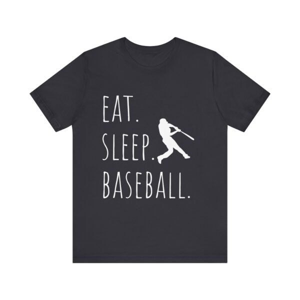 eat sleep baseball unisex tee, baseball fan shirt, sports t shirt, gift for baseball lovers, casual athletic wear