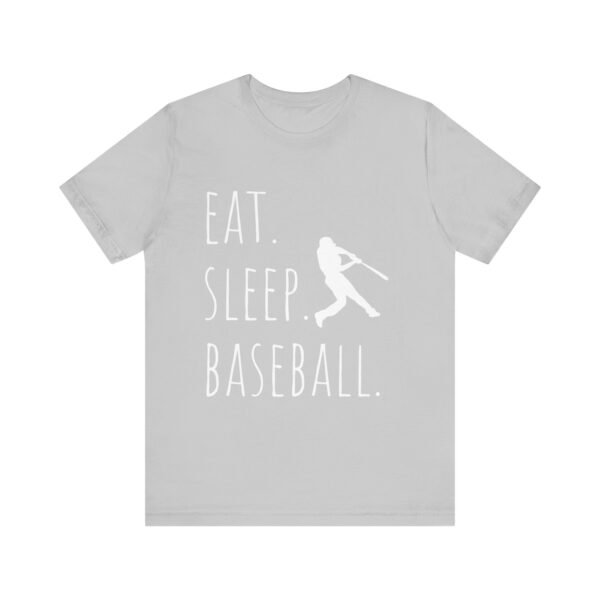 eat sleep baseball unisex tee, baseball fan shirt, sports t shirt, gift for baseball lovers, casual athletic wear