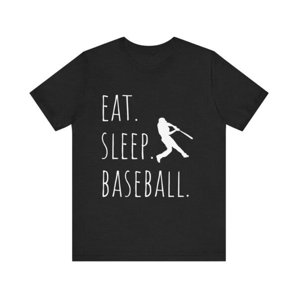 eat sleep baseball unisex tee, baseball fan shirt, sports t shirt, gift for baseball lovers, casual athletic wear
